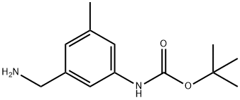 Carbamic acid, N-[3-(aminomethyl)-5-methylphenyl]-, 1,1-dimethylethyl ester,1893851-94-9,结构式