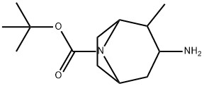 8-Azabicyclo[3.2.1]octane-8-carboxylic acid, 3-amino-2-methyl-, 1,1-dimethylethyl ester,1895234-36-2,结构式