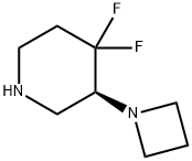 Piperidine, 3-(1-azetidinyl)-4,4-difluoro-, (3S)- Structure