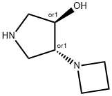 3-Pyrrolidinol, 4-(1-azetidinyl)-, (3R,4R)-rel- Structure