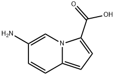 6-Amino-indolizine-3-carboxylic acid Struktur