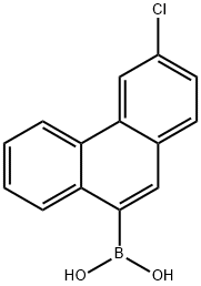 (3-氯代苯并萘-9-基)硼酸 结构式