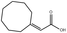 Acetic acid, 2-cyclooctylidene- Structure