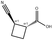 Cyclobutanecarboxylic acid, 2-cyano-, (1R,2R)-rel- Struktur