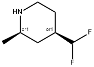 Piperidine, 4-(difluoromethyl)-2-methyl-, (2R,4R)-rel- 结构式