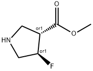 3-Pyrrolidinecarboxylic acid, 4-fluoro-, methyl ester, (3R,4R)-rel- Structure