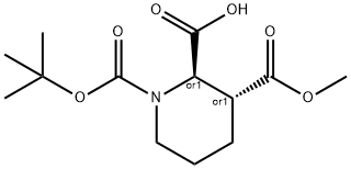 1,2,3-Piperidinetricarboxylic acid, 1-(1,1-dimethylethyl) 3-methyl ester, (2R,3R)- Structure