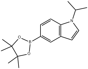1H-Indole, 1-(1-methylethyl)-5-(4,4,5,5-tetramethyl-1,3,2-dioxaborolan-2-yl)- 结构式