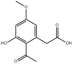 Benzeneacetic acid, 2-acetyl-3-hydroxy-5-methoxy- Struktur