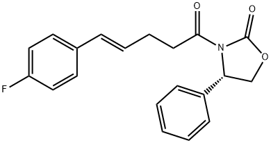 2-Oxazolidinone, 3-[(4E)-5-(4-fluorophenyl)-1-oxo-4-penten-1-yl]-4-phenyl-, (4S)-,190595-62-1,结构式