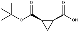 1,2-Cyclopropanedicarboxylic acid, 1-(1,1-dimethylethyl) ester, (1R,2R)- Structure