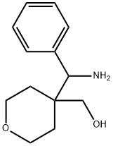 {4-[amino(phenyl)methyl]oxan-4-yl}methanol 化学構造式