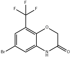 2H-1,4-Benzoxazin-3(4H)-one, 6-bromo-8-(trifluoromethyl)- Structure