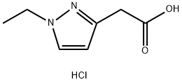 2-(1-ethyl-1H-pyrazol-3-yl)acetic acid hydrochloride 化学構造式