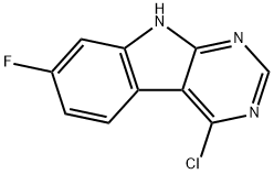 9H-Pyrimido[4,5-b]indole, 4-chloro-7-fluoro- 结构式