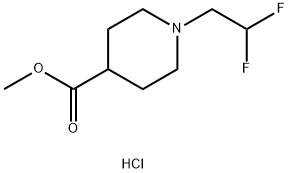 methyl 1-(2,2-difluoroethyl)piperidine-4-carboxylate hydrochloride Structure