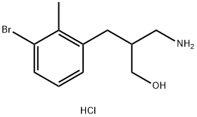 3-amino-2-[(3-bromo-2-methylphenyl)methyl]propan-1-ol hydrochloride Structure