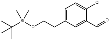 Benzaldehyde, 2-chloro-5-[2-[[(1,1-dimethylethyl)dimethylsilyl]oxy]ethyl]-|Benzaldehyde, 2-chloro-5-[2-[[(1,1-dimethylethyl)dimethylsilyl]oxy]ethyl]-