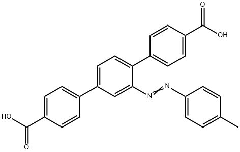 (E)-2'-(p-tolyldiazenyl)-[1,1':4',1''-terphenyl]-4,4''-dicarboxylic acid Structure