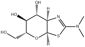 5H-Pyrano[3,2-d]thiazole-6,7-diol, 2-(dimethylamino)-3a,6,7,7a-tetrahydro-5-(hydroxymethyl)-, (3aR,5R,6S,7R,7aR)- Structure