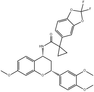 CFTR corrector 4 化学構造式