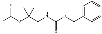 Carbamic acid, N-[2-(difluoromethoxy)-2-methylpropyl]-, phenylmethyl ester Structure