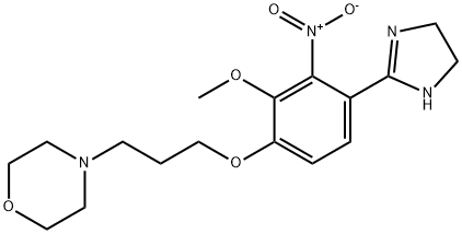 4-(3-(4-(4,5-dihydro-1H-imidazol-2-yl)-2-methoxy-3-nitrophenoxy)propyl)morpholine 结构式