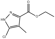 Ethyl 5-chloro-4-methyl-1H-pyrazole-3-carboxylate 化学構造式