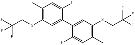 1,1'-Biphenyl, 2,2'-difluoro-4,4'-dimethyl-5,5'-bis[(2,2,2-trifluoroethyl)thio]-,1922957-45-6,结构式