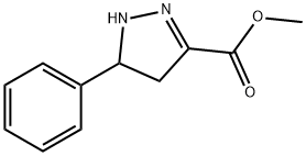 1H-Pyrazole-3-carboxylic acid, 4,5-dihydro-5-phenyl-, methyl ester 结构式
