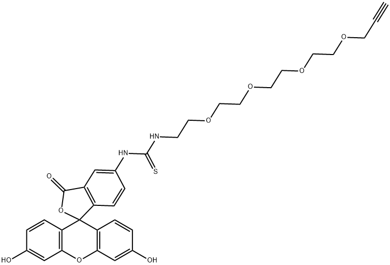 5-FITC-PEG4-ALKYNE,1927884-65-8,结构式