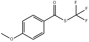 Benzenecarbothioic acid, 4-methoxy-, S-(trifluoromethyl) ester Structure