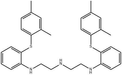 1,2-Ethanediamine, N1-[2-[(2,4-dimethylphenyl)thio]phenyl]-N2-[2-[[2-[(2,4-dimethylphenyl)thio]phenyl]amino]ethyl]- Structure