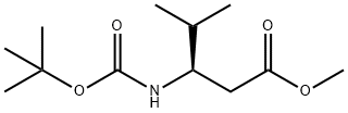 (R)-甲基3-((叔丁氧羰基)氨基)-4-甲基戊酸 结构式