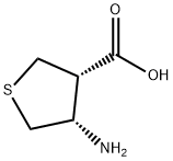 3-Thiophenecarboxylic acid, 4-aminotetrahydro-, (3S,4S)- 化学構造式