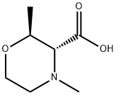 3-Morpholinecarboxylic acid, 2,4-dimethyl-,(2S,3R)- Struktur