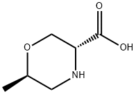 3-Morpholinecarboxylic acid, 6-methyl-,(3R,6R)- Structure