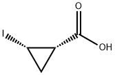 Cyclopropanecarboxylic acid,2-iodo-,(1S,2S)- Struktur