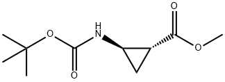 (1R,2R)-2-(叔丁氧基羰基氨基)环丙烷甲酸甲酯,1932378-34-1,结构式