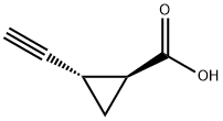 Cyclopropanecarboxylic acid, 2-ethynyl-, (1S,2S)- Struktur