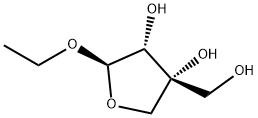 Ethyl β-D-apiofuranoside 化学構造式