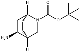 2-Azabicyclo[2.2.2]octane-2-carboxylic acid, 5-amino-, 1,1-dimethylethyl ester, … Struktur
