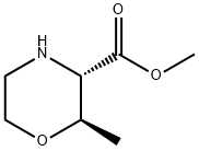 3-Morpholinecarboxylic acid, 2-methyl-,methylester,(2R,3S)- Structure