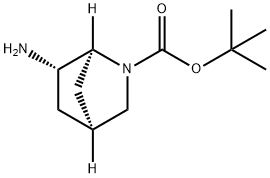 2-Azabicyclo[2.2.1]heptane-2-carboxylic acid, 6-amino-, 1,1-dimethylethyl ester, (1S,4S,6S)- Structure