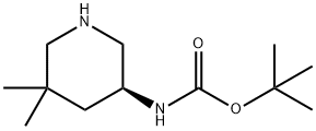 tert-butyl N-[(3S)-5,5-dimethylpiperidin-3-yl]carbamate, 1932582-19-8, 结构式