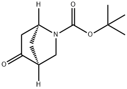 (1S,4S)-2-Boc-5-oxo-2-aza-bicyclo2.2.1heptane 化学構造式