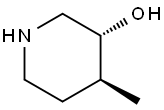 (3R,4S)-4-Methyl-piperidin-3-ol Struktur