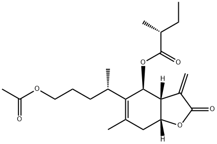 1-O-Acetyl-6alpha-O-(2-methylbutyryl)britannilactone, 1932687-71-2, 结构式