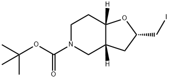 Racemic-(2S,3aR,7aS)-tert-butyl 2-(iodomethyl)hexahydrofuro[3,2-c]pyridine-5(6H)-carboxylate Structure