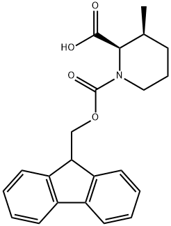 1,2-Piperidinedicarboxylic acid, 3-methyl-, 1-(9H-fluoren-9-ylmethyl) ester, (2R,3S)- Structure